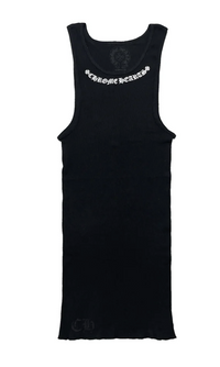 Chrome Hearts Neck Logo Tank Top Black