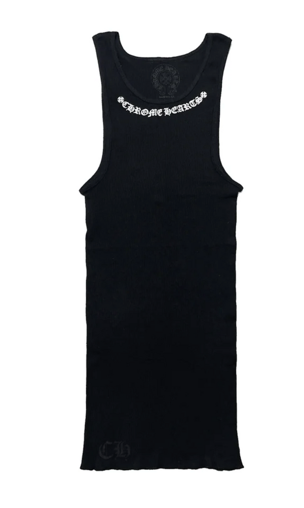 Chrome Hearts Neck Logo Tank Top Black