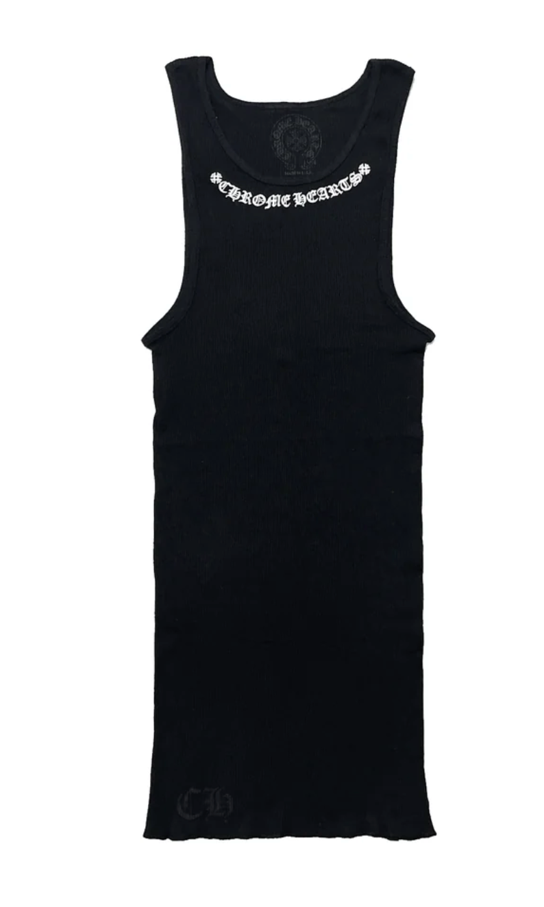 Chrome Hearts Neck Logo Tank Top Black