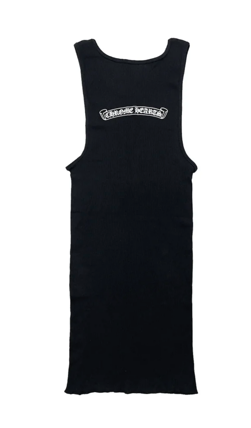 Chrome Hearts Neck Logo Tank Top Black