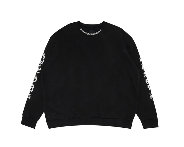 Chrome Hearts Neck Logo Crewneck Sweatshirt 'Black'