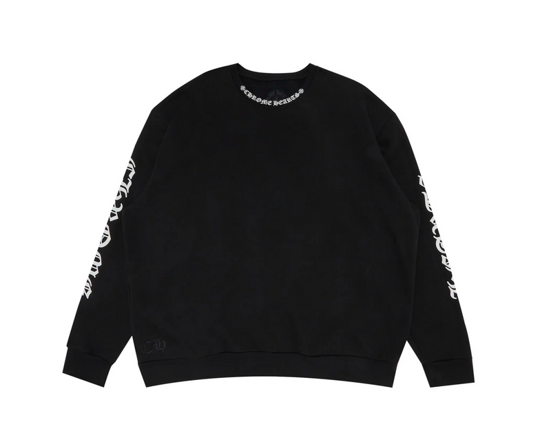 Chrome Hearts Neck Logo Crewneck Sweatshirt 'Black'