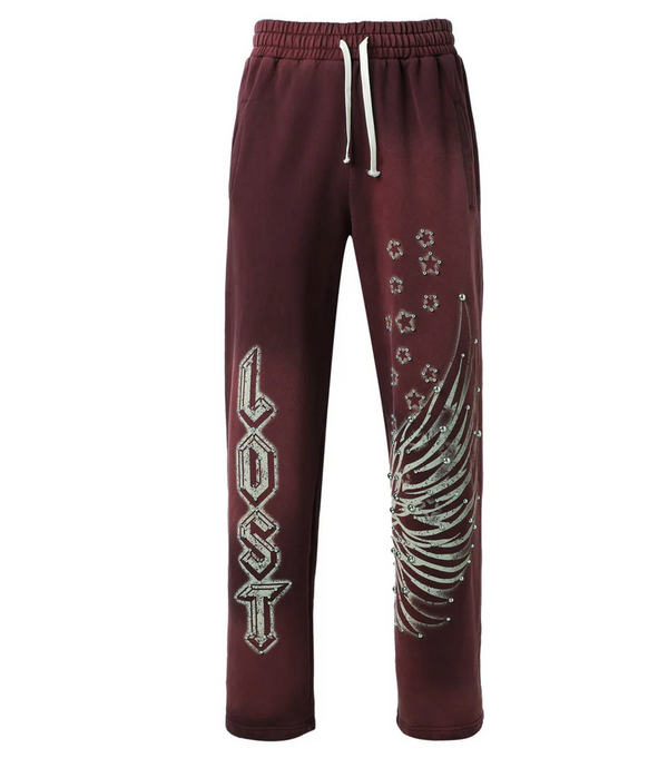 LOST Intricacy Burgundy Sweatpants
