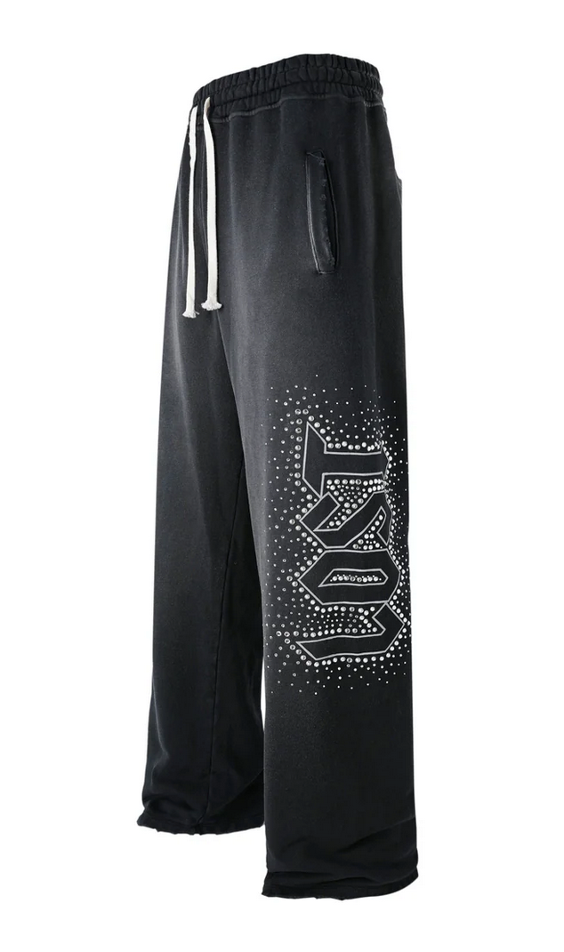 LOST Intricacy Black Rhinestone Sweatpants
