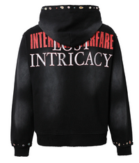 Black Front Page Mag Zip Up