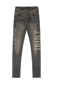 Amiri Military Stencil Skinny Jeans 'Grey'