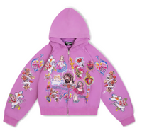 "Risen King" Cropped Zip (Purple)