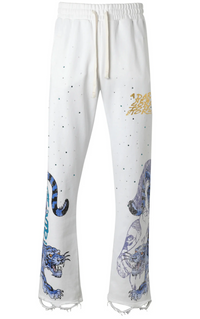 'Twin Tiger' Cream Sweats