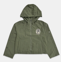 "Army Green" Hooded Nylon Jacket