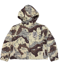 Saint Vanity Nylon Hooded Jacket Desert Camo Tan