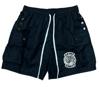 Saint Vanity Cargo Nylon Shorts Black