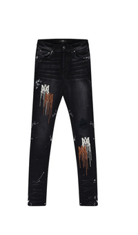 Amiri MA Drip Skinny Jeans 'Aged Black'