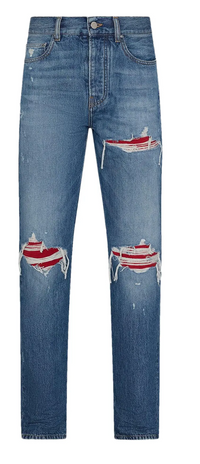 Amiri Suede Straight MX1 Jean Medium Indigo