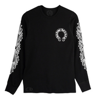 Chrome Hearts Horseshoe 'Floral Thermal Long Sleeve 'Black/White'