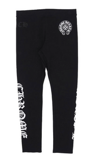 Chrome Hearts Black Horseshoe Leggings