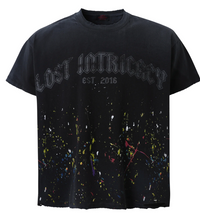 Black Arch Logo Rainbow Splatter Short Sleeve Shirt