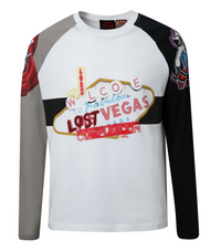 Lost Intricacy 'Lost Vegas' White LS Tee