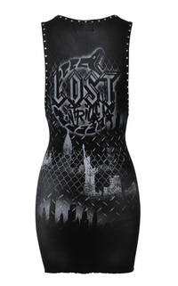 Lost Intricacy Black and White 'Shadowline' Dress