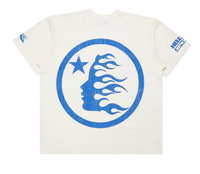 Hellstar Beat Us! T-Shirt 'White/Blue'