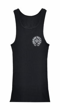 Chrome Hearts Black Horseshoe Logo Tank Top