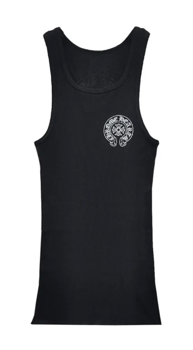 Chrome Hearts Black Horseshoe Logo Tank Top