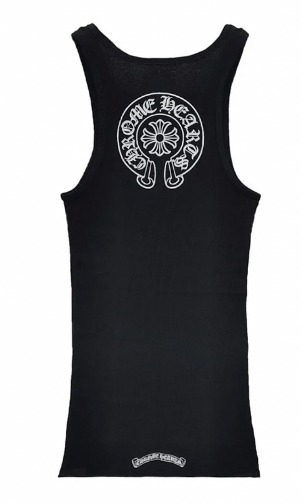 Chrome Hearts Black Horseshoe Logo Tank Top