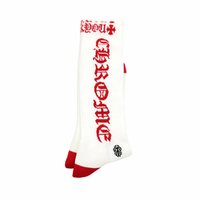Chrome Hearts CH Logo Socks White/Red