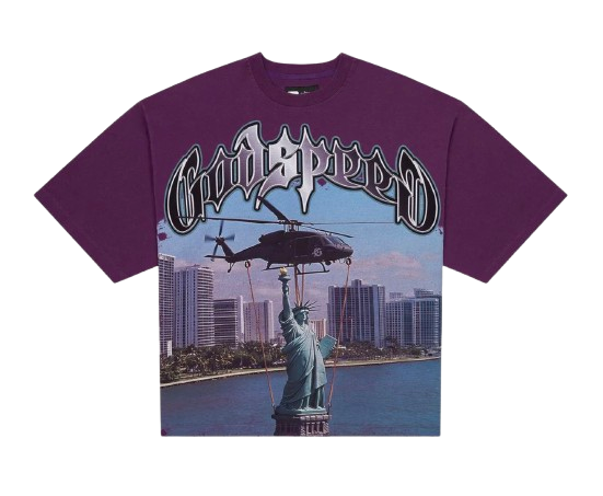 GodSpeed JFK 2 MIA T-Shirt (Purple Wash)