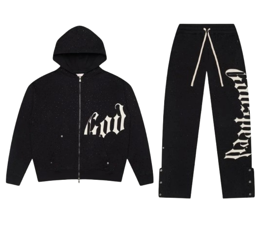 Godspeed OG Logo VVS 💎 Sweatsuit V2 (Black/White)