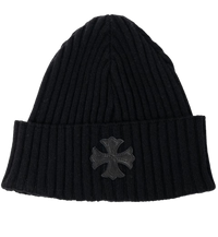 Chrome cashmere cross logo beanie