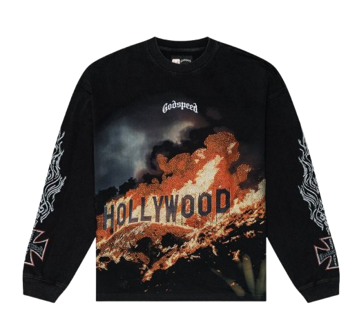 Hollywood Inferno Ls T-Shirt VVS (Black Wash)