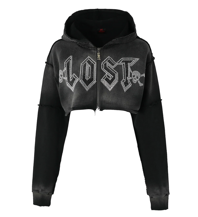 Lost intricacy Black Hoodie Women