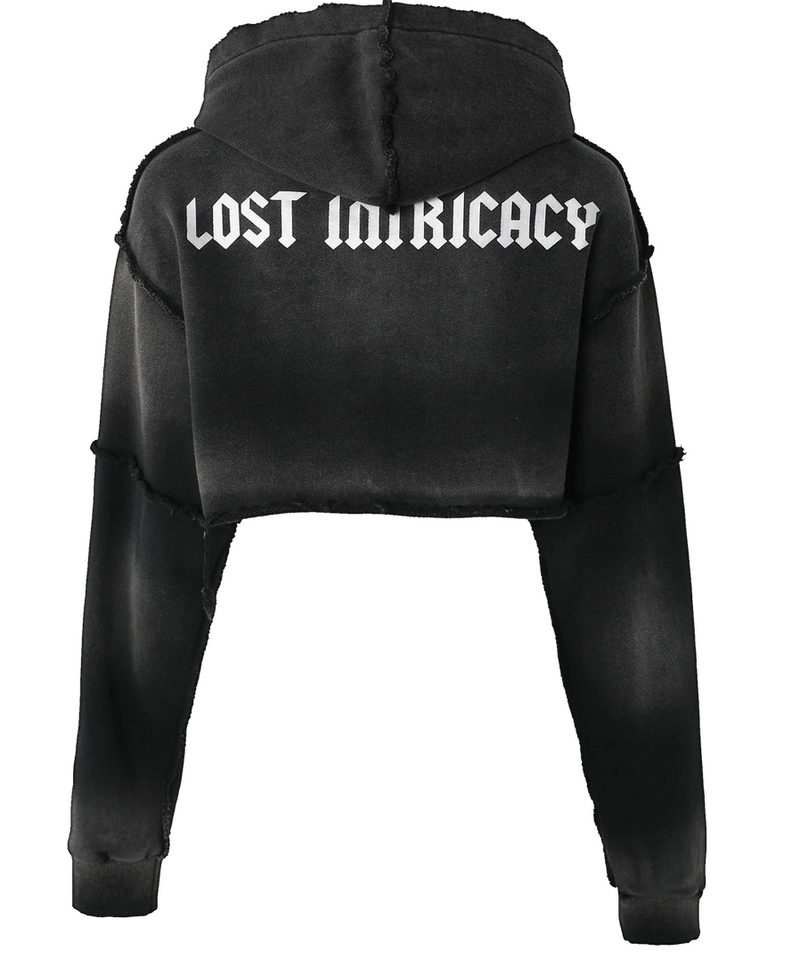 Lost intricacy Black Hoodie Women
