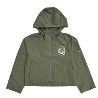 "Army Green" Hooded Nylon Jacket