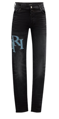 Amiri Crystal Staggered  Jeans