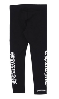 Chrome Hearts Black Horseshoe Leggings