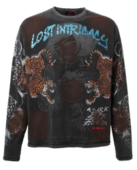Lost Intricacy 'Twin Tiger' L/S Tee Black