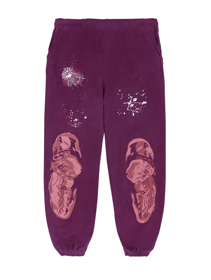 Sp5der Nocturnal Highway Sweatpants 'Purple'