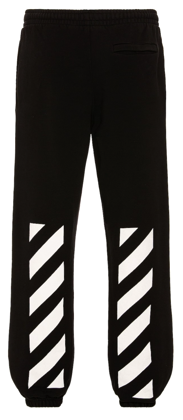 OFF-WHITE Diagonal Helvetica Slim Sweatpants Black/White