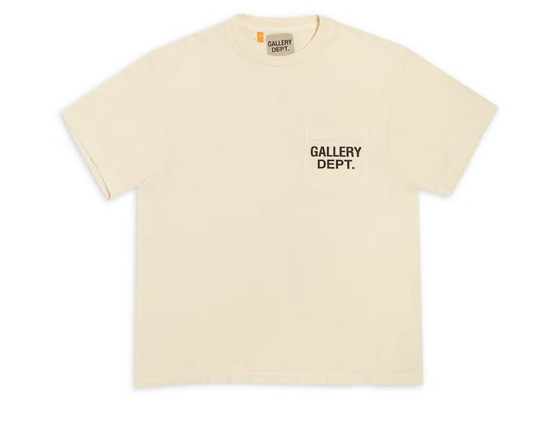 Gallery Dept. Logo Pocket T-shirt Cream/Black