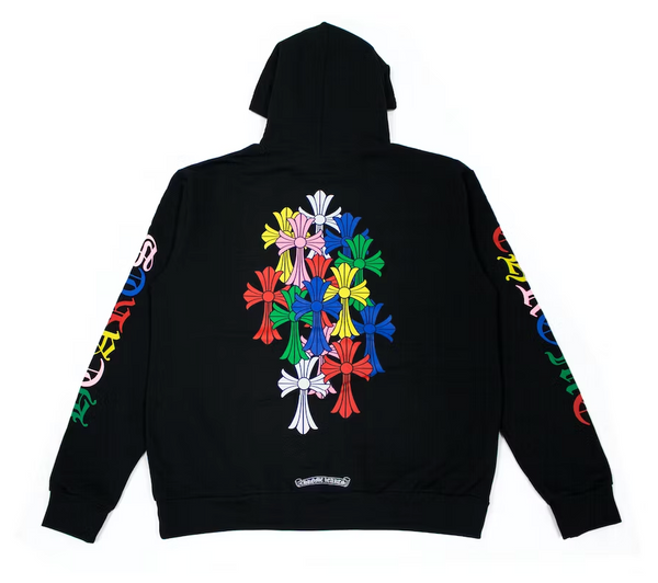 Chrome Hearts Multi Color Cross Cemetery Hoodie Black