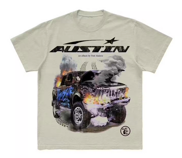 Hellstar Studios Post Malone Tour Tee Cream