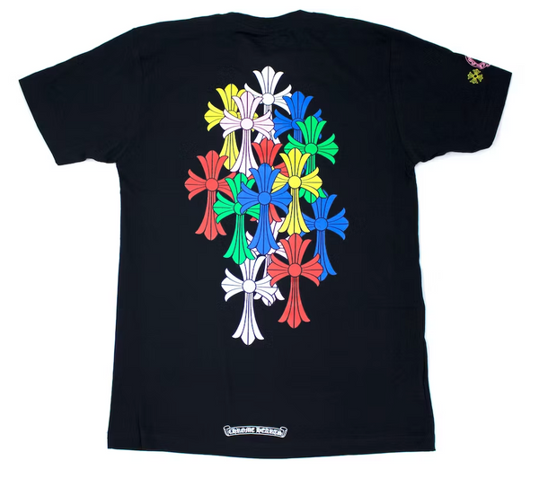 Chrome Hearts Multi Color Cross Cemetery T-shirt Black