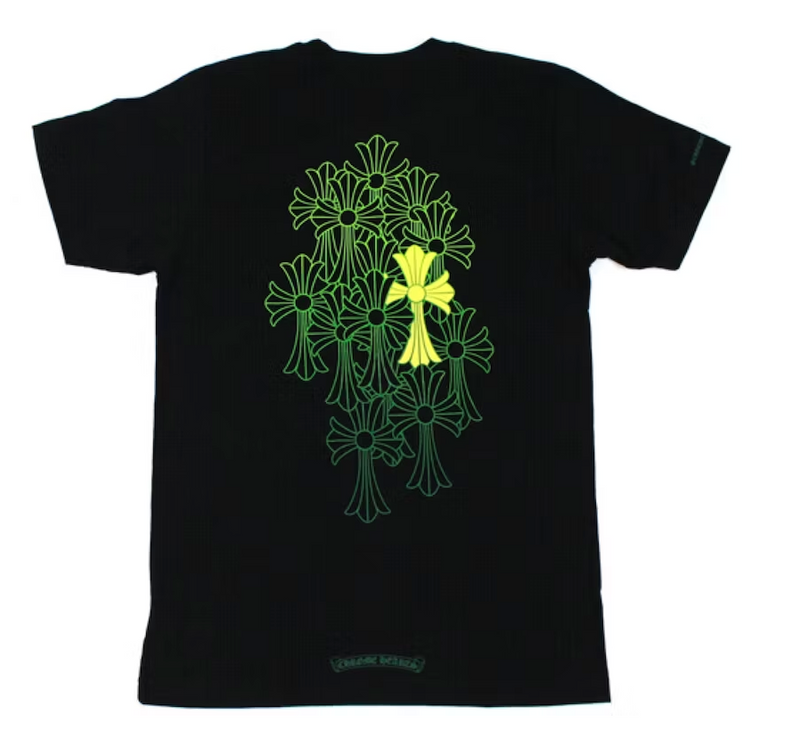 Chrome Hearts Cemetery T-shirt Black/Yellow/Green