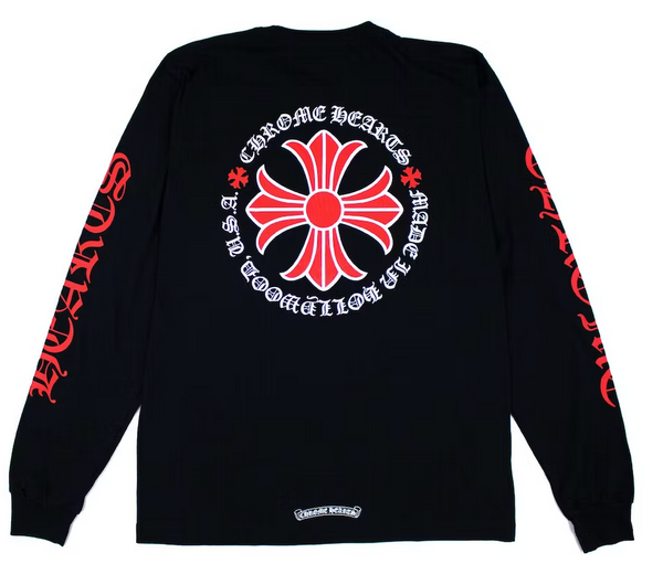 Chrome Hearts Made In Hollywood Plus Cross L/S T-shirt Black/Red