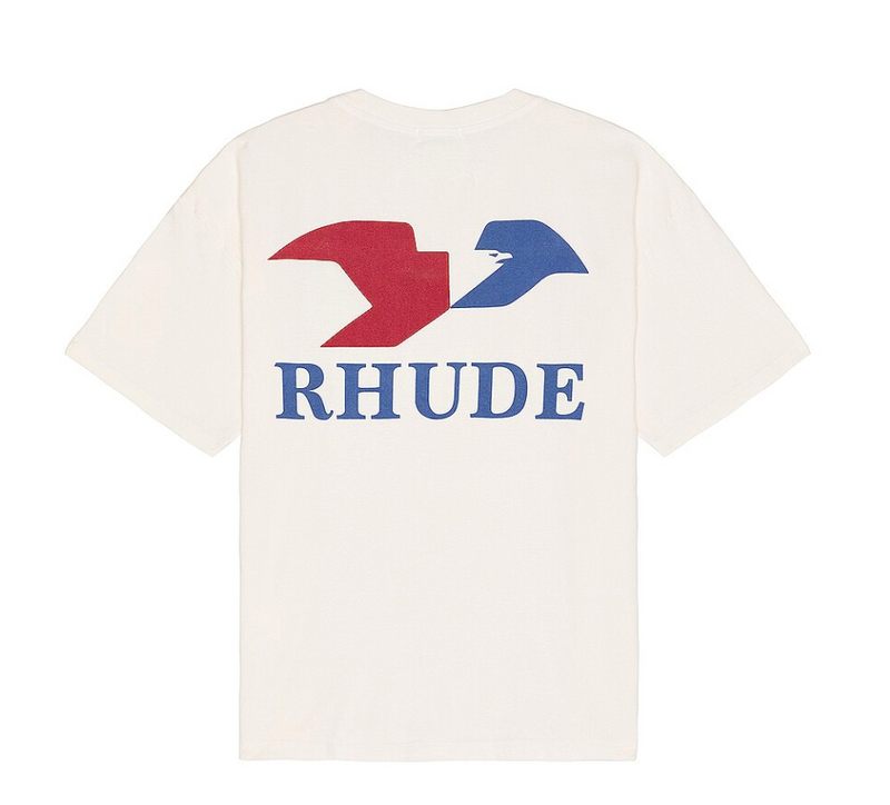 Vintage White Rhude Rhude Of America T-Shirt