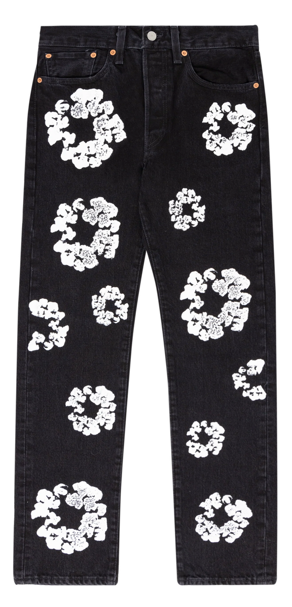DENIM TEARS THE COTTON WREATH JEAN BLACK