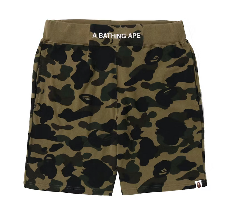BAPE 1st Camo Sweat Shorts (SS22) Green