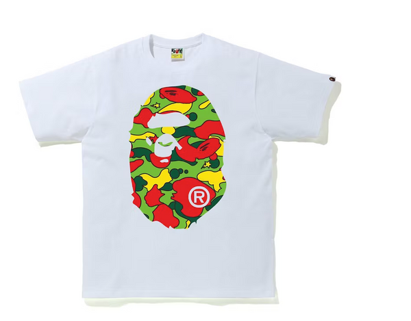 BAPE Sta Camo Big Ape Head Tee White/Multi