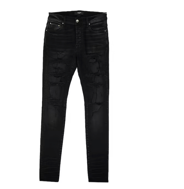 AMIRI Thrasher Plus Distressed Skinny Jeans Black